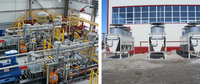 Дожимная компрессорная станция ангарного типа