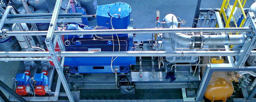 Газодожимная установка в составе ДКС попутного газа